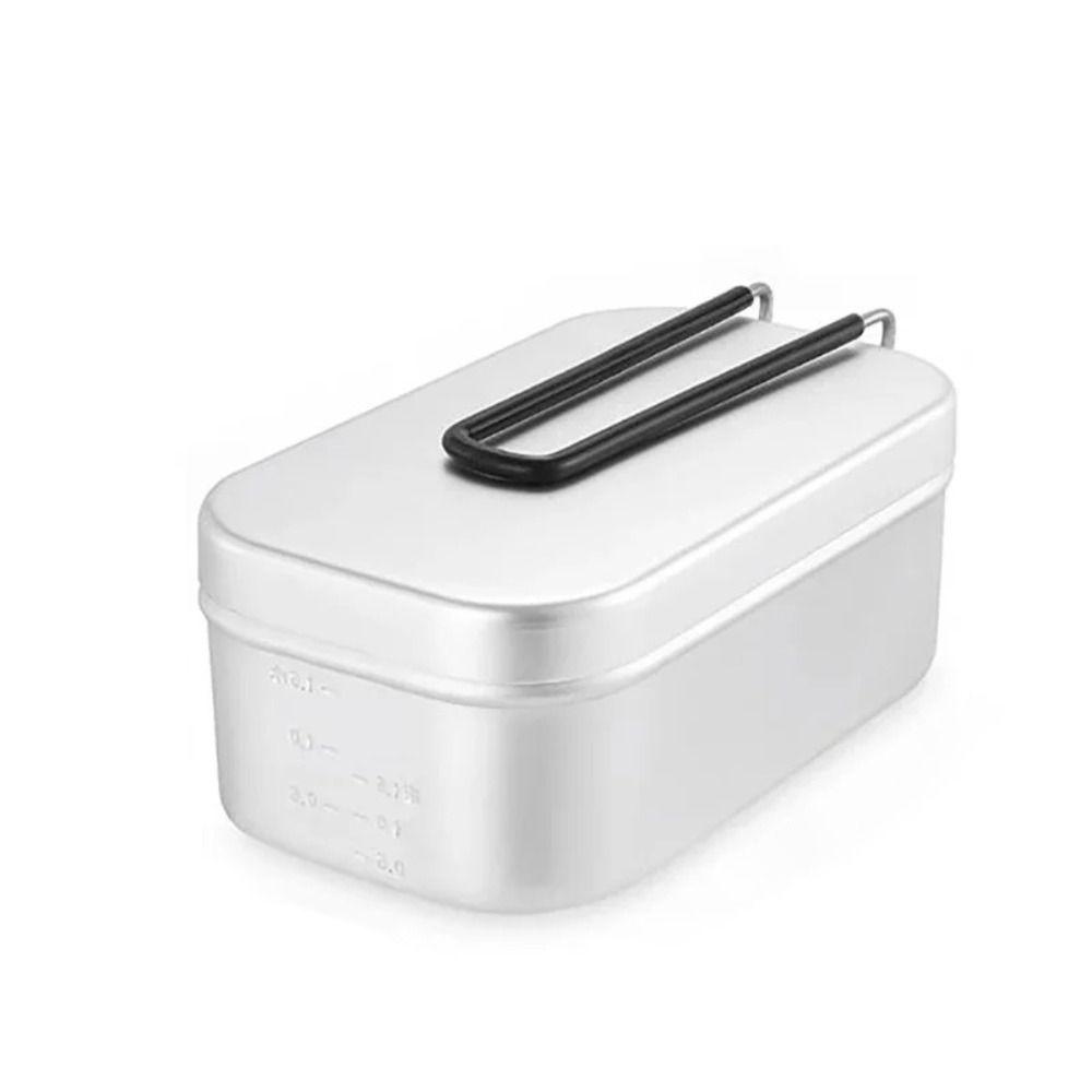 

Heated Camping Tableware Old-fashioned Aluminium Mess Tin Cookware Aluminum Lunch Box BBQ 800ml Aluminum Lunch Box
