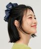Satur (W) Wrinkle Color Block Scrunchie Charcoal