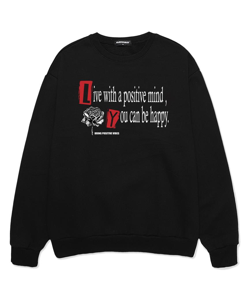 VANNWORKS Flower Works Oversized Sweatshirt (Vls0102) Black (Type B)