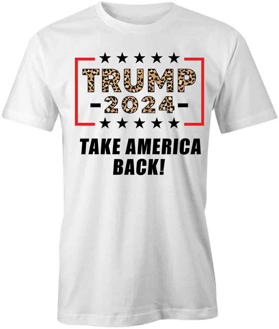 CHEETAH PRINT TRUMP TShirt Tee Short-Sleeved Cotton POLITICAL CLOTHING S1WCA612 XXXL