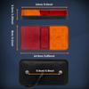 X-STYLE Truck Tail Lamp, 12 V, Red + Yellow, 2 Colors, LED Brake Lamp,