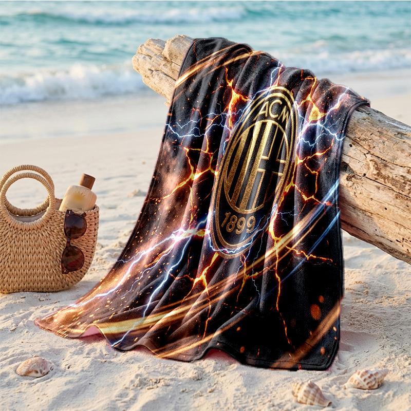 AC Milan Print Microfiber Beach Towel Quick Dry Absorbent Large Towel For Beach Swimming Travel