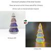 LED Light Up Glass Christmas Tree Ornament, Desktop Holiday Decoration For Home