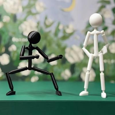 1/2 ks 3D tištěná postavička panáčka s pohyblivými klouby, panáček Fidget hračka, uvolnění stresu, model panáčka, dekorace na stůl