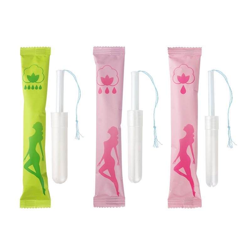 Pure Cotton Tampons with Long Applicator for Women - Heavy, Medium, Light Flow - Swimming Safe
