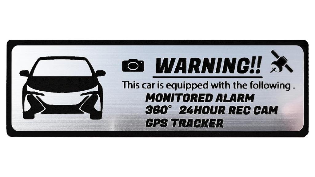 Honami Works Prius PHV 50 Series Security Emblem with 24-Hour Surveillance, Dash Cam, and GPS Tracker Sticker