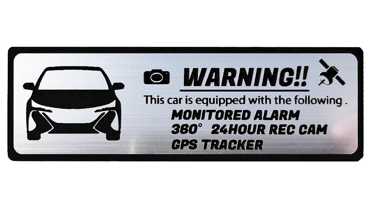 

Honami Works Prius PHV 50 Series Security Emblem with 24-Hour Surveillance, Dash Cam, and GPS Tracker Sticker