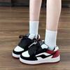 Snow Lauder black and red original niche bread shoes ins tide 2025 autumn new versatile sports and leisure board shoes