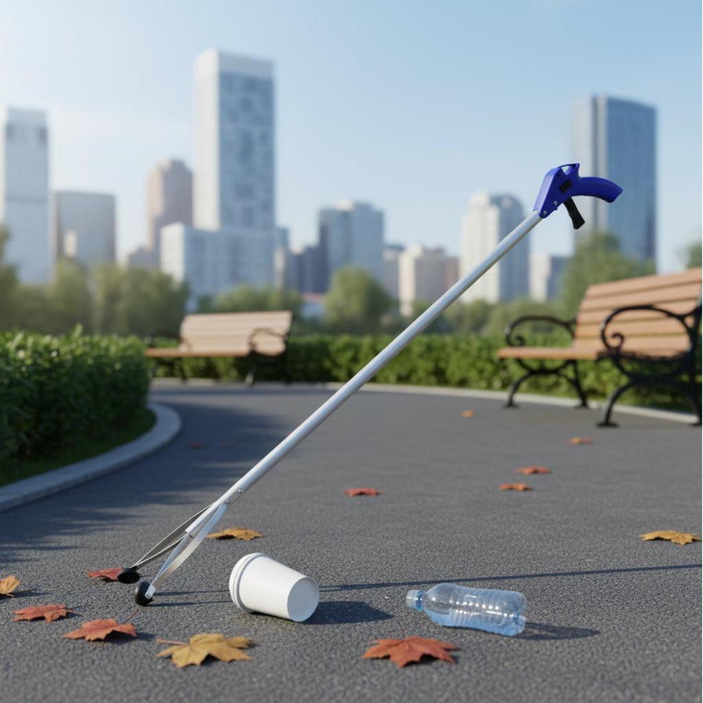 Stainless Steel Aluminum Alloy Grabber Press-to-grip Trash Picker Reaching Tool