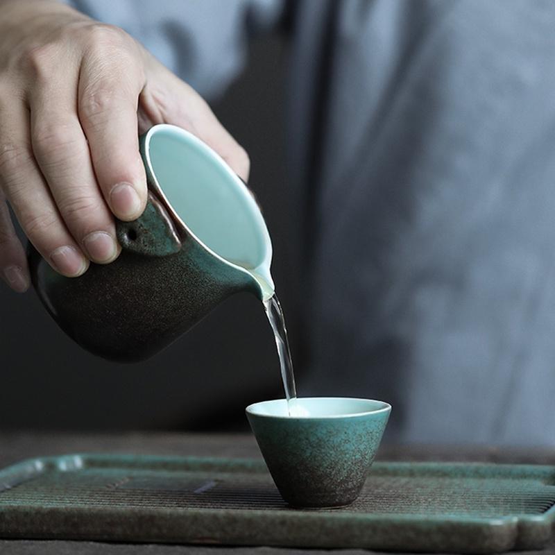 Ceramic Tea Set Portable Bag Simple Filter Separation Quick Tea Cup One Pot Two Cups