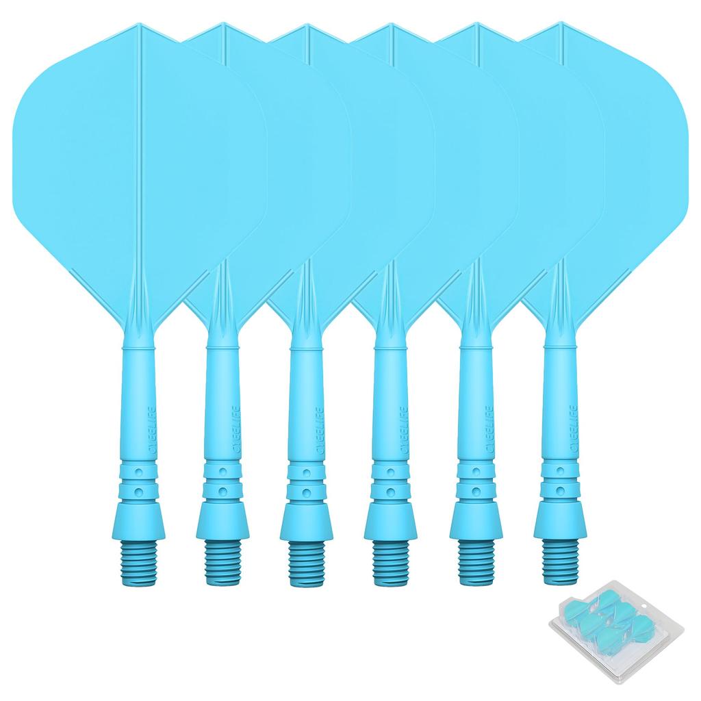 CyeeLife 6-pack integrated dart flights and shafts, one-piece accessory