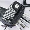 Kawaii Schleife Stern Gitter Federmäppchen Aufbewahrungstasche Tragbar Multifunktional Stifteetui Schreibwaren Organizer Schreibwaren