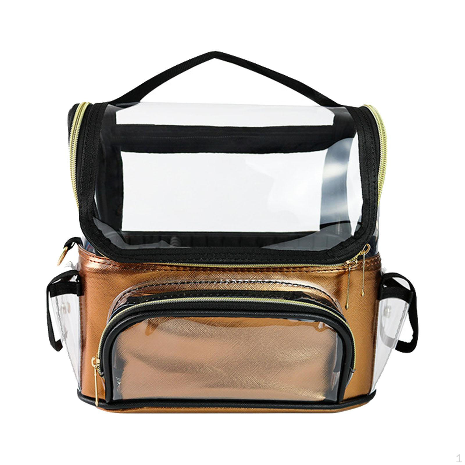 

Подставка для кистей для макияжа, прозрачная косметичка со съемным отделением жёлтый