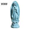 Durable Virgin Mary Sculpture Statue, Religious Resin Sculpture, Blessed Holy Lightweight Statue Mother Figurine for Catholic Home Desk Decor