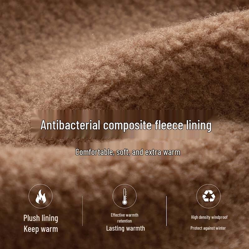 Septwolves Men's Fleece-Lined Versatile Solid Crewneck Sweatshirt