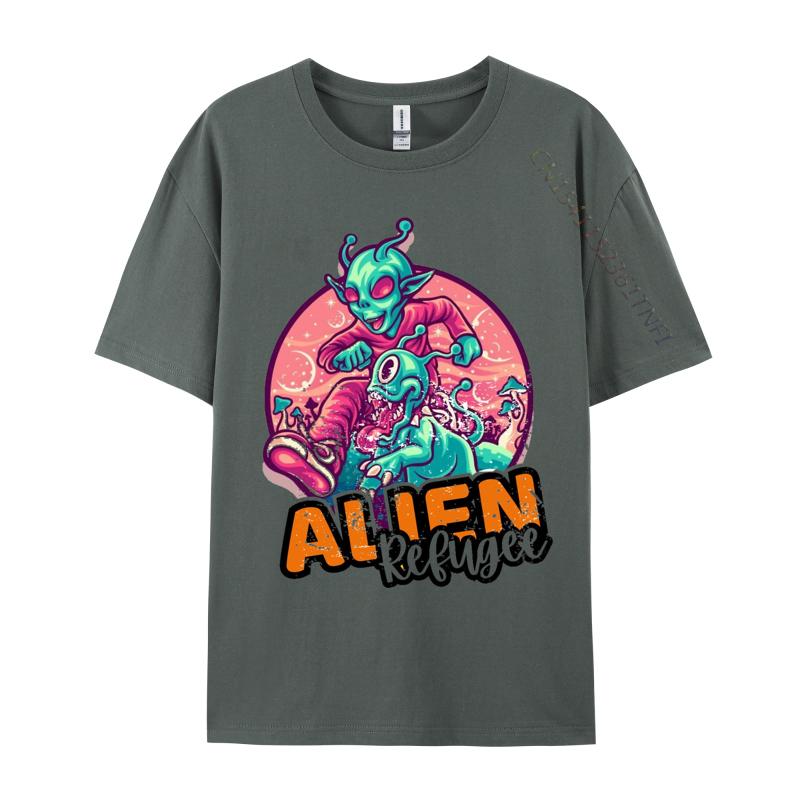 Design Tshirts Alien Refugee Tshirts Natural Cotton Unisex Tops Shirts Fashionable Tops Shirts Top Quality