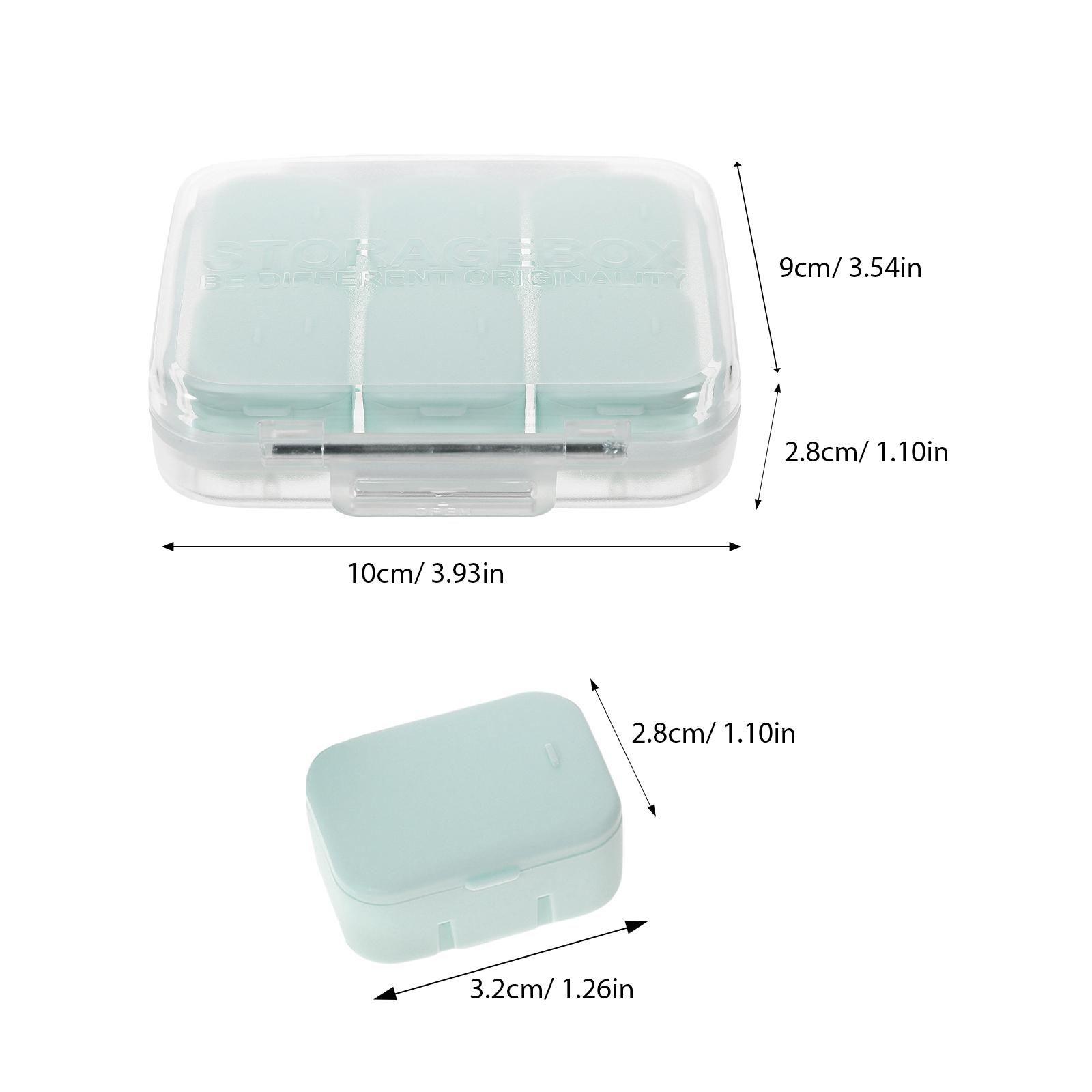

1 Set Portable Sealing Weekly Pill Leakproof Travel Case Small Medicine Container Compact Organizer Box For Daily Use Travel синій