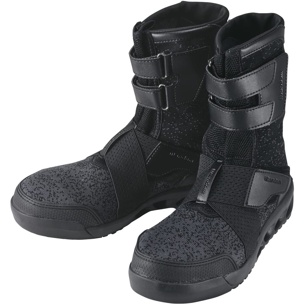 

Margo Safety Work Shoes with Steel Toe Cap, Breathable, JSAA Class A, Oil Resistant, 4E, Mandom Knit High 004 GY, Size 25.0 cm