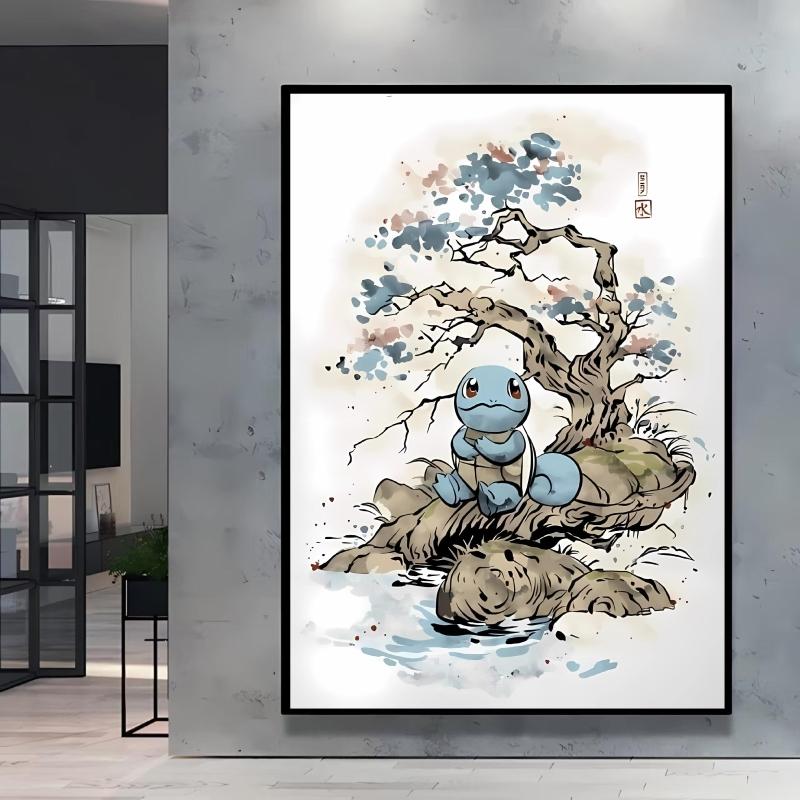 Canvas Artwork Painting Pokemon Pikachu Picture Home Decor Classic Character Images Spray Painting Home Decor Holiday Gift