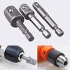 3PCs/set 1/4 3/8 1/2Hex Power Drill Bit Driver Socket Bits Set Adapter Wrench Sleeve Extension Bar For Electric Screwdriver Bits