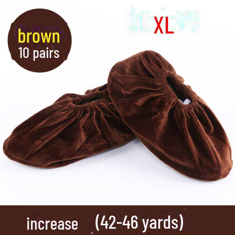 Durable Non-Slip Flannel Shoe Covers for Reusable Indoor Use - Ideal for Kids, Guests, and Students