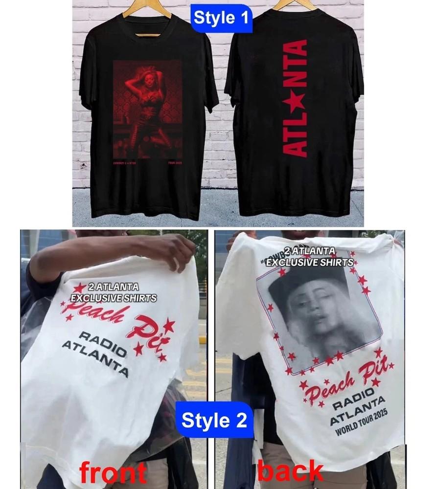 

Peach Pit World Tour 2025 Atlanta T-Shirt – Exclusive White Front andBack Print XL