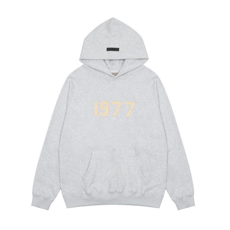 

Season 8 Heavyweight Unisex Flocking Streetwear Hooded Sweatshirt S світло-сірий колір