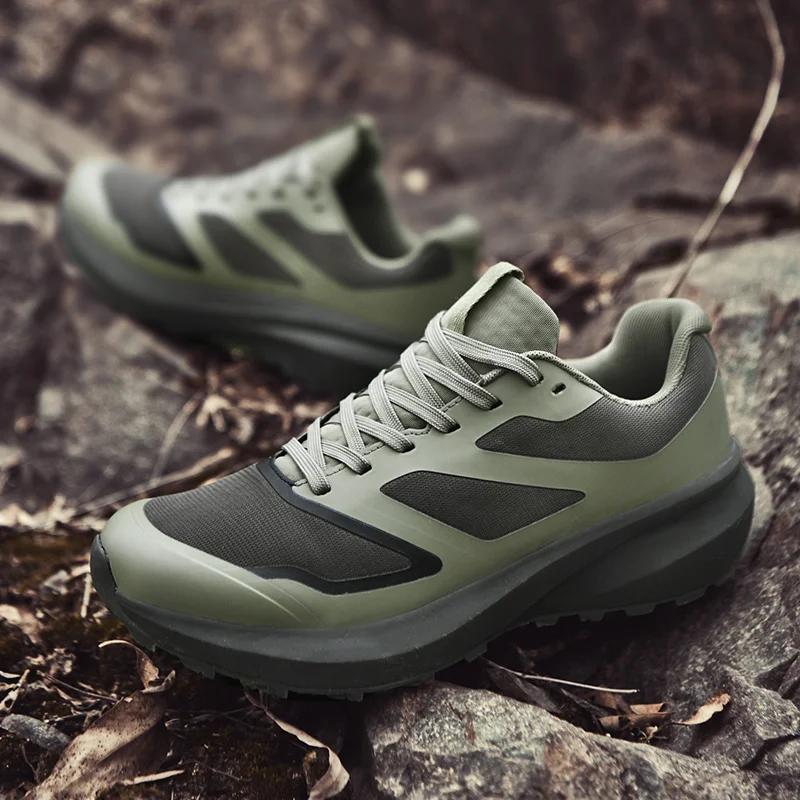 Men's Sports Shoes Male Casual Lightweight Non-slip Sneaker Outdoor Mesh Breathable Lace Up Running Shoes Zapatillas De Deporte