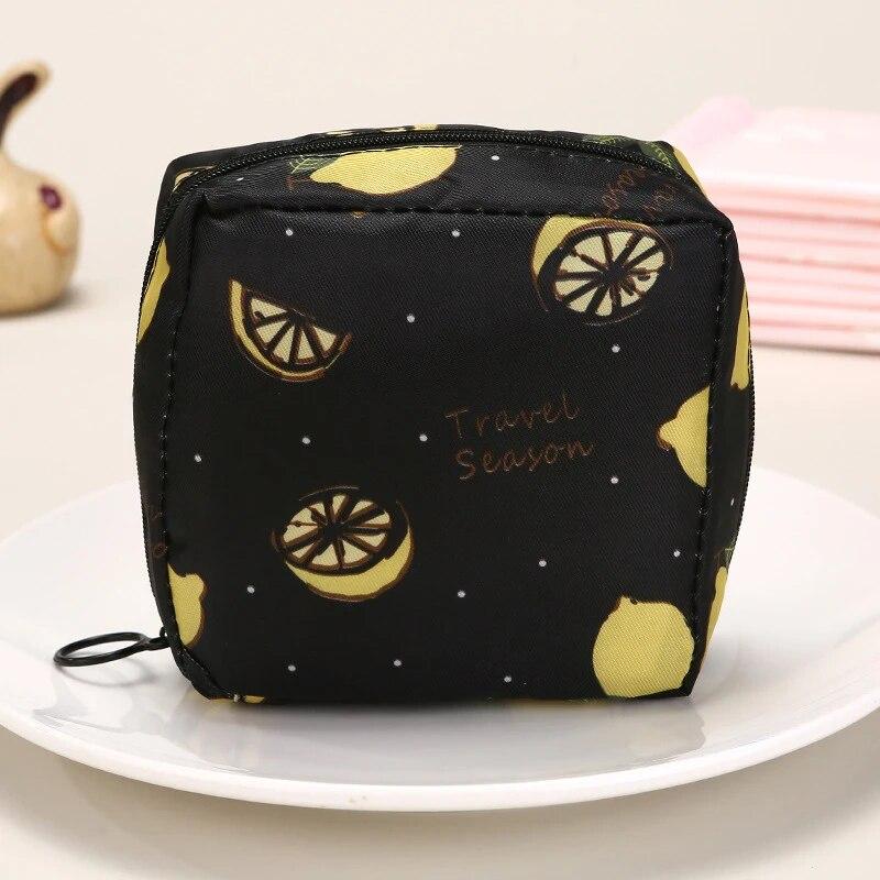 1pc Makeup Brush Storage Bag Cute Storage Bag Portable Storage Large Capacity Lipstick Organizer Travel Makeup Bag Zipper Design