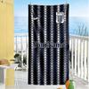 Ethnic Tribal Patterns Customize Text Beach Towel Super Soft Microfiber Quickdry Fabric Perfect for Traveling Yoga Camping and Swimming