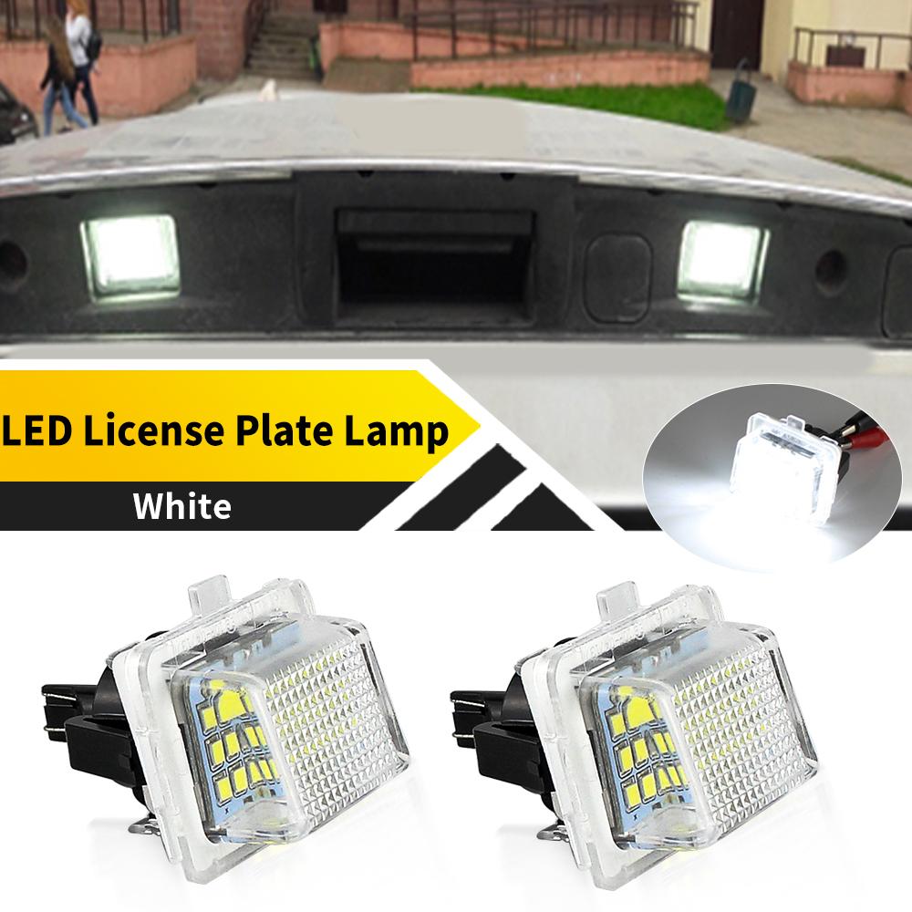 2PC White 6000K LED Rear License Plate Light for Mercedes Benz C-Class W204 2D/4D/5D 2007-2011 W205 2014-up