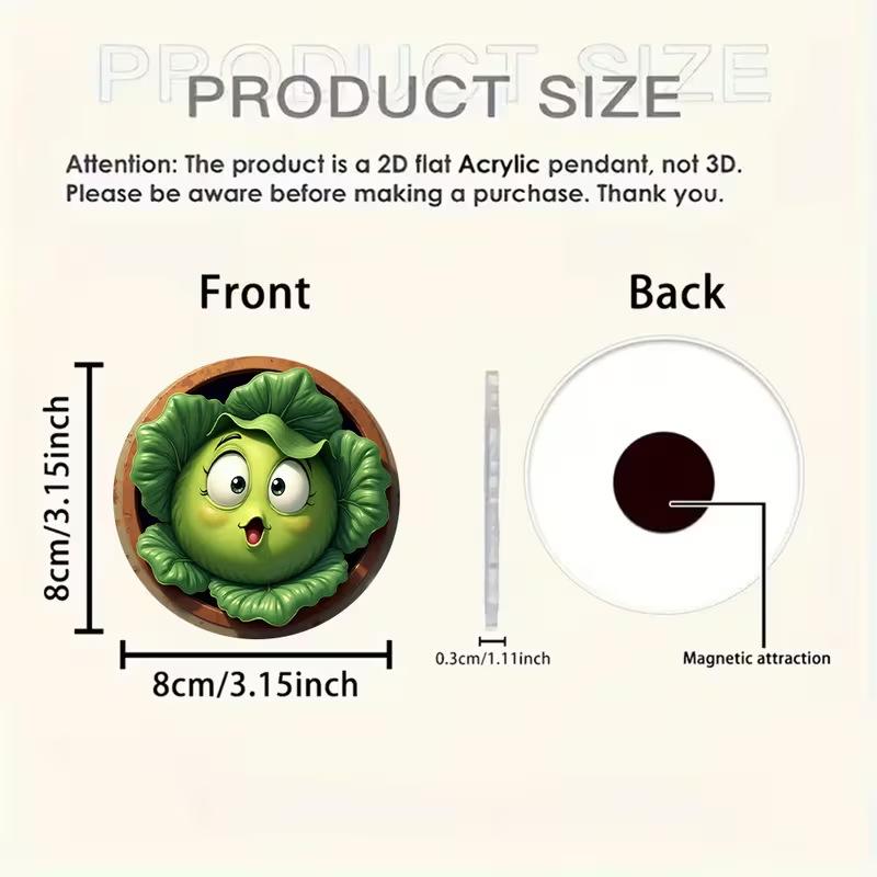 2pcs of 2D Printed Refrigerator Magnet Decoration. The Colors Are Bright and Long-Lasting Without Fading