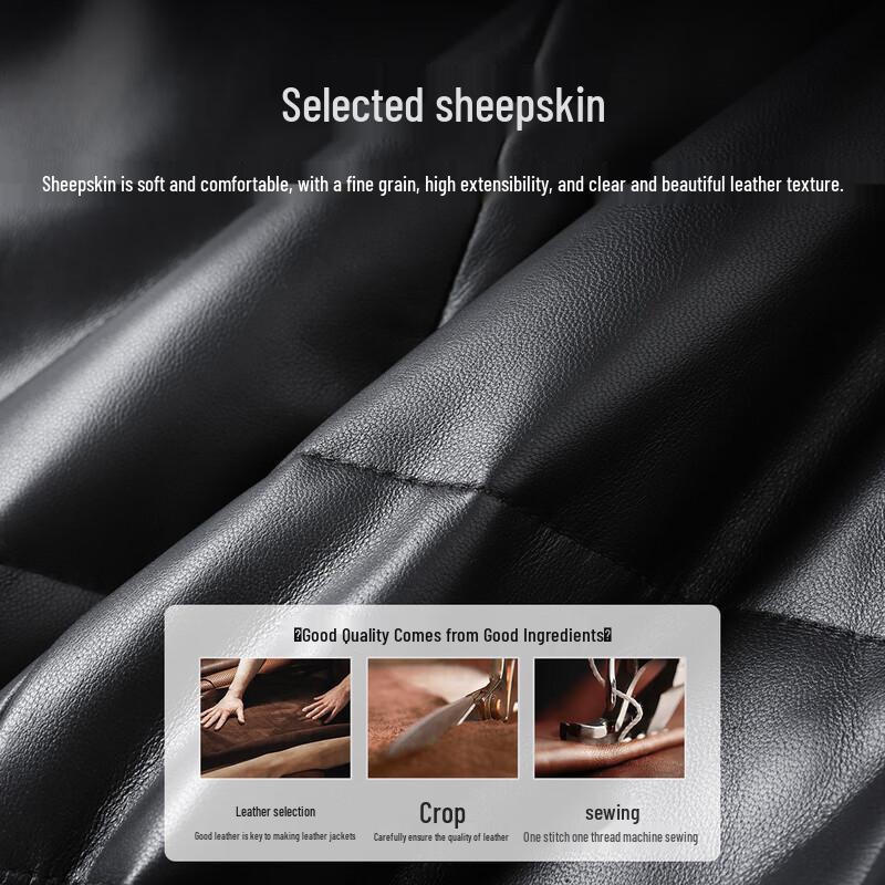 Men's Lamb-Collar Sheepskin Down Jacket