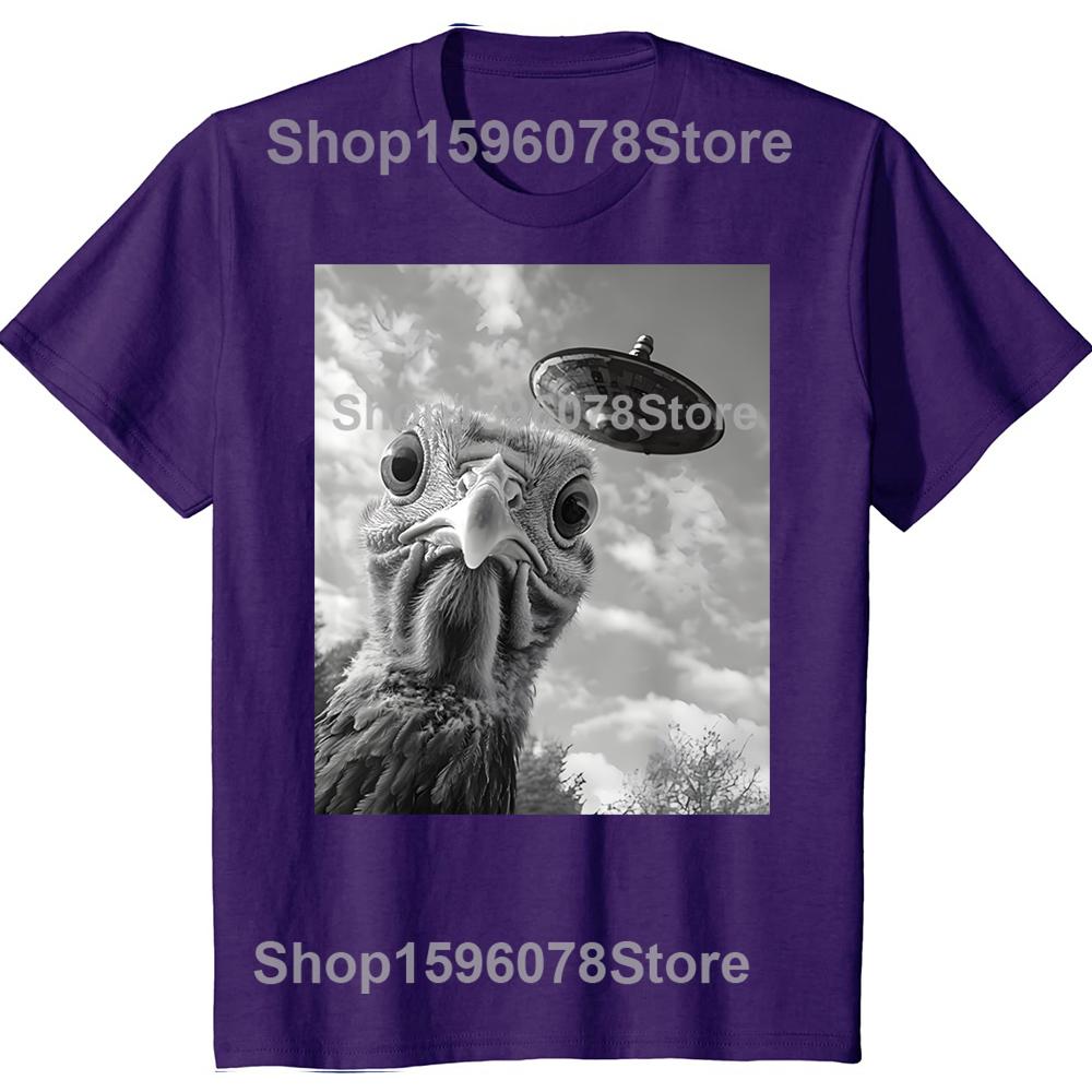 

Funny Turkey UFO Thanksgiving Cotton Tshirts Men Womens Fashion Print Tshirt Loose Oversized Streetwear Hip Hop Unisex T Shirt 4XL