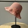 Summer Hollow Fisherman Hat for Women, Breathable Thin Sun Protection Bucket Hat, Fashionable Sun Hat for Outings