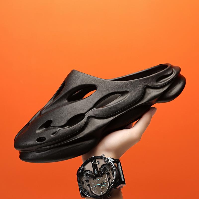 

2024 Новые мужские туфли Легкие белые сандалии Тапочки Легкие роскошные сандалии для отдыха Обувь для дома и улицы Пляжная обувь 43 чёрный