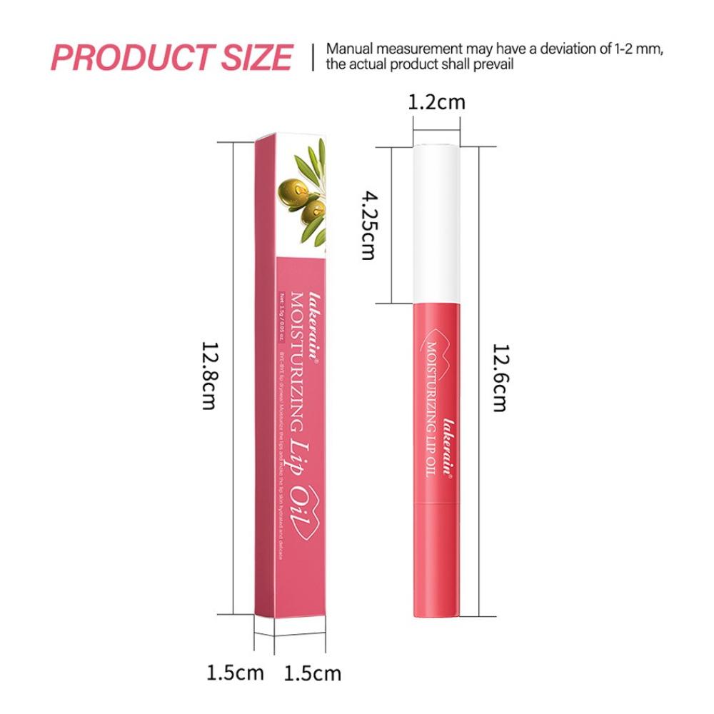 Lakerain Moisturizing Lip Oil with Massage Metal Applicator, Hydrating Glossy Lip Essence, Long Lasting Nourishing Lip Care for Dry Chapped Lips
