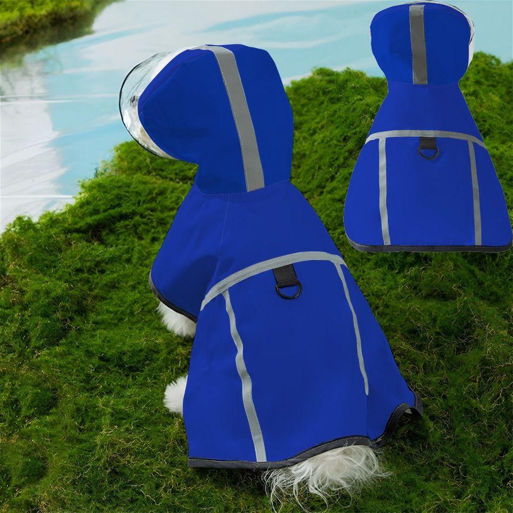 Hooded Dog Rain Poncho Windproof Waterproof Rain Jacket Soft Pet Raincoat  Medium Dogs