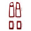 4pcs Red Carbon Fiber Window Switch Panel Sticker Trim For Chrysler 300 2005-07