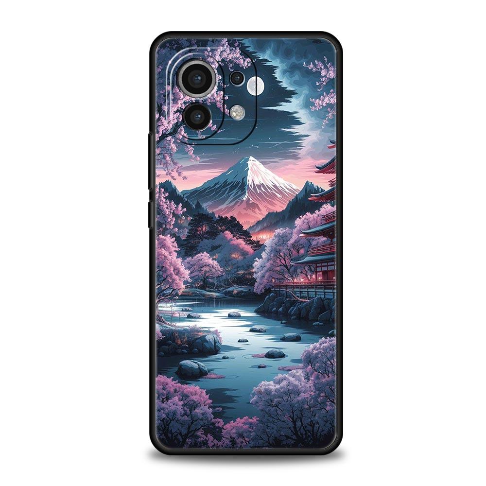 Pink Sunset Mountain Phone Case Cover for Xiaomi Mi 17 15 14 13 12 11 Ultra 15T 14T 13T 12T 11T Pro Lite 5G Soft TPU Shell Capas