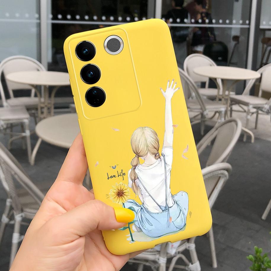 For Vivo V27 Pro Case Vivo V27e Back Cover Fashion Candy Color Painted Funda For Vivo V27 5G V 27e V27Pro V2237 V2230 Soft Shell