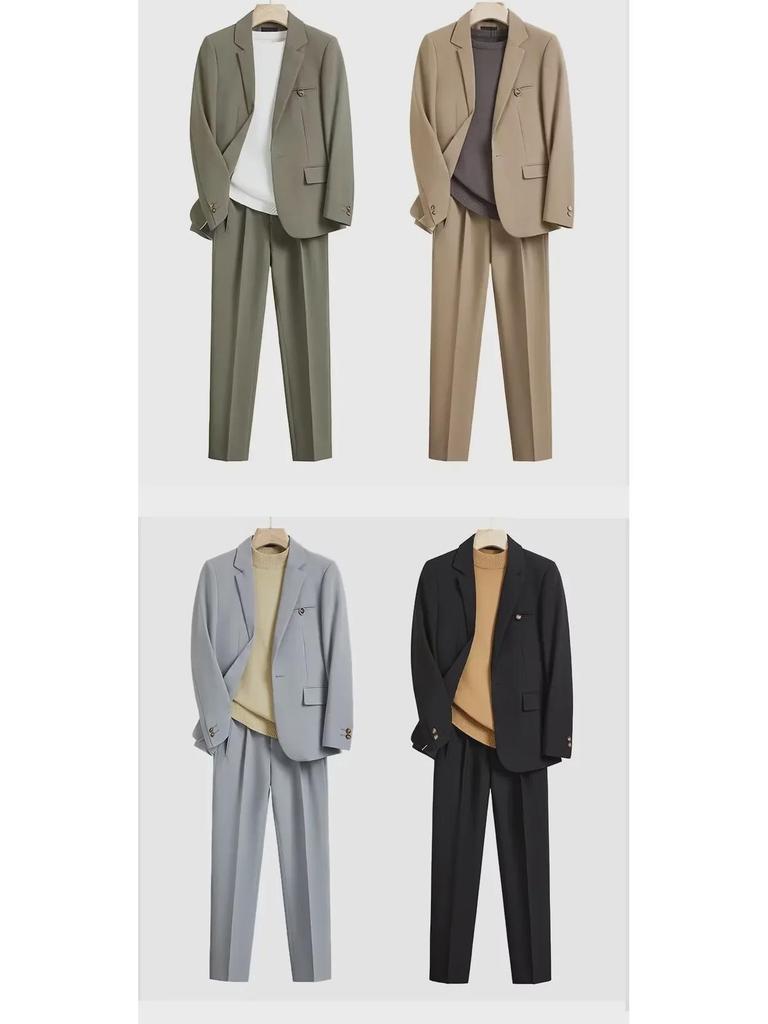 Men's Loose Korean Style Casual Suits - High-End Spring/Summer Jackets
