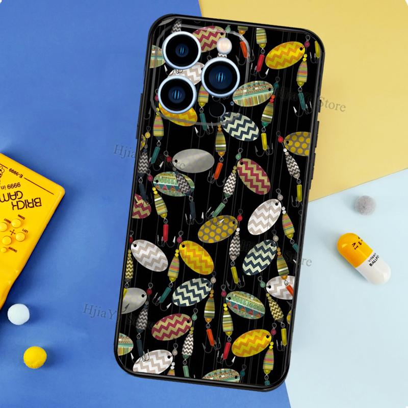 Fishing Tackle Case For iPhone 13 Pro Max 12 Mini 11 14 15 16 XS MAX XR Plus Silicone Phone Cover