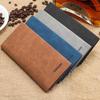 Hengsheng Men's Vintage Long Thin Matte Leather Wallet
