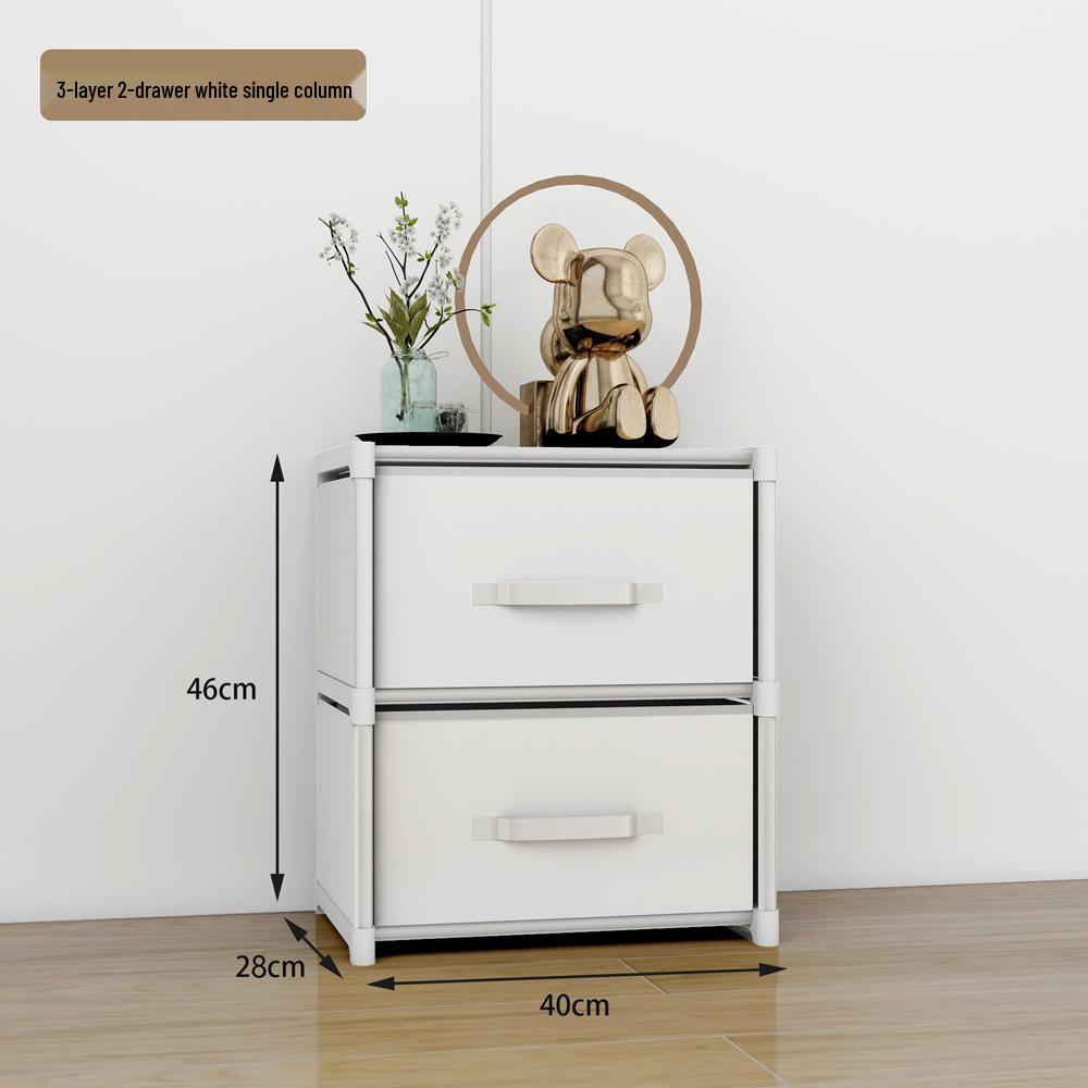 Dormitory Large Capacity Drawer Storage Cabinet, Assembled Shelves for Home Sundries