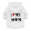 Pet Dog Short Sleeve Hooded T-Shirt I Love My Mom Letter Print Puppy Hoodies