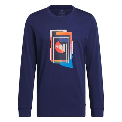 T Shirts Men's Marine Blue Crew Neck Moderate Straight Fit JX1755