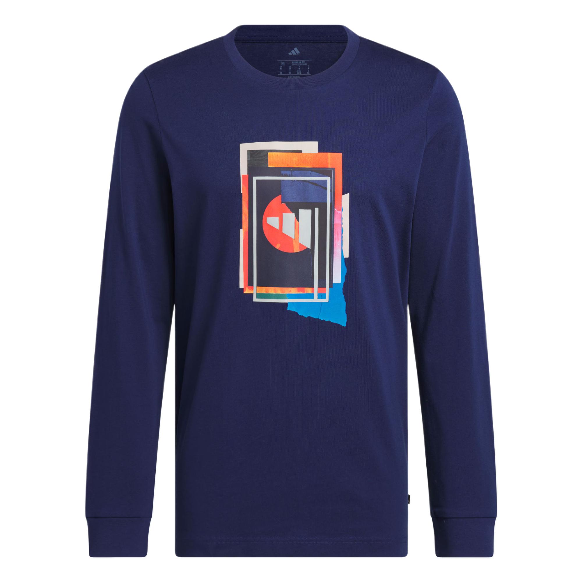 

Adidas Модная Универсальная Простая Однотонная Футболка с Длинным Рукавом Мужские Топы JX1755 L