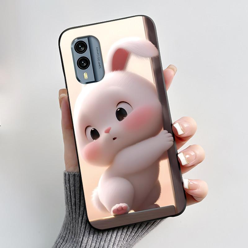 Casing For Nokia X30 5G Case Aesthetic Fashion Cute Cat Astronaut Cartoon Black Silicone Soft Shockproof Phone Case Back Cover