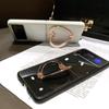 Diamond Hearts Phone Stand Case for Samsung Galaxy Z Flip 3 Z Flip 4 5G Hard PC Back Cover for ZFlip3 Case Protective Shell